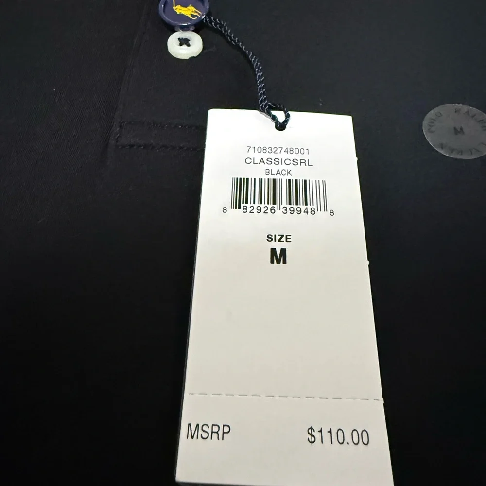 Ralph Lauren Men's Black Polo Shirt Soft Cotton  size M - Picture 4 of 6